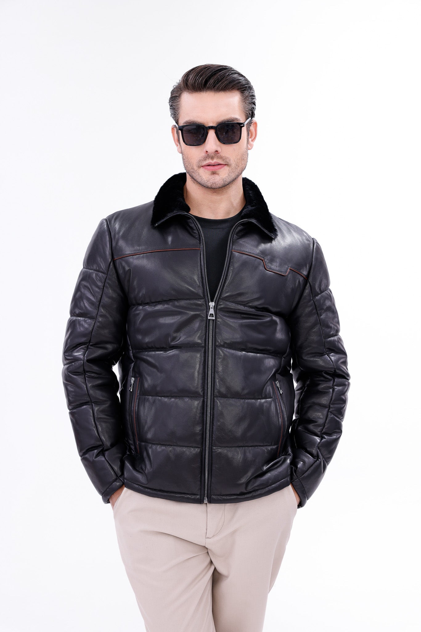The Valtina Black Shearling Jacket On Sale