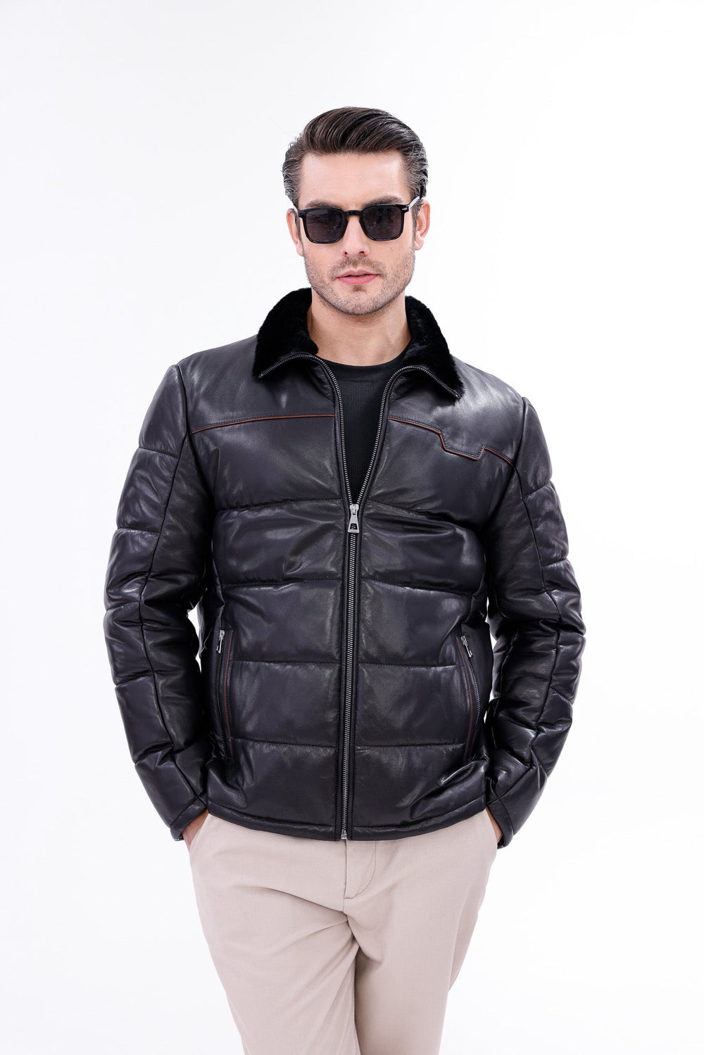 The Valtina Black Shearling Jacket On Sale