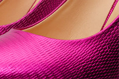 The Maple Fuchsia Leather Pump Fuchsia Sole Shoe Universal Fit