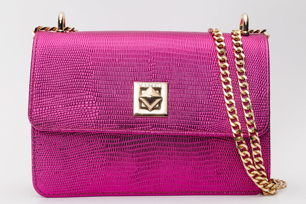 The Maple Fuchsia Leather Handbag Fine Craftsmanship