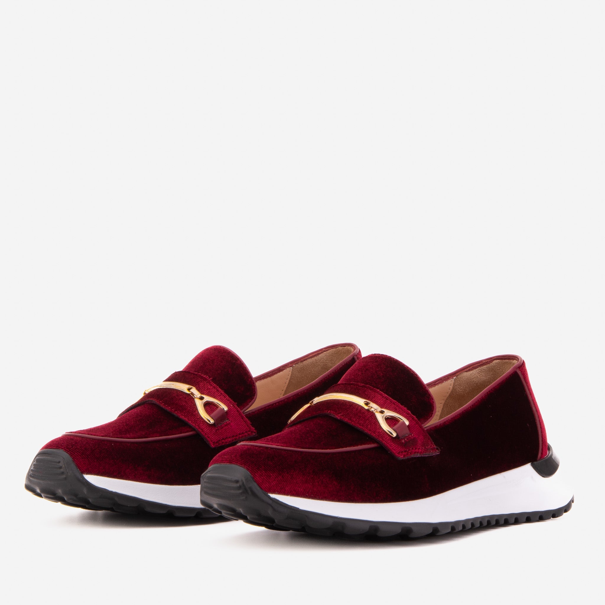 The Milan Burgundy Leather Sneaker Universal Fit