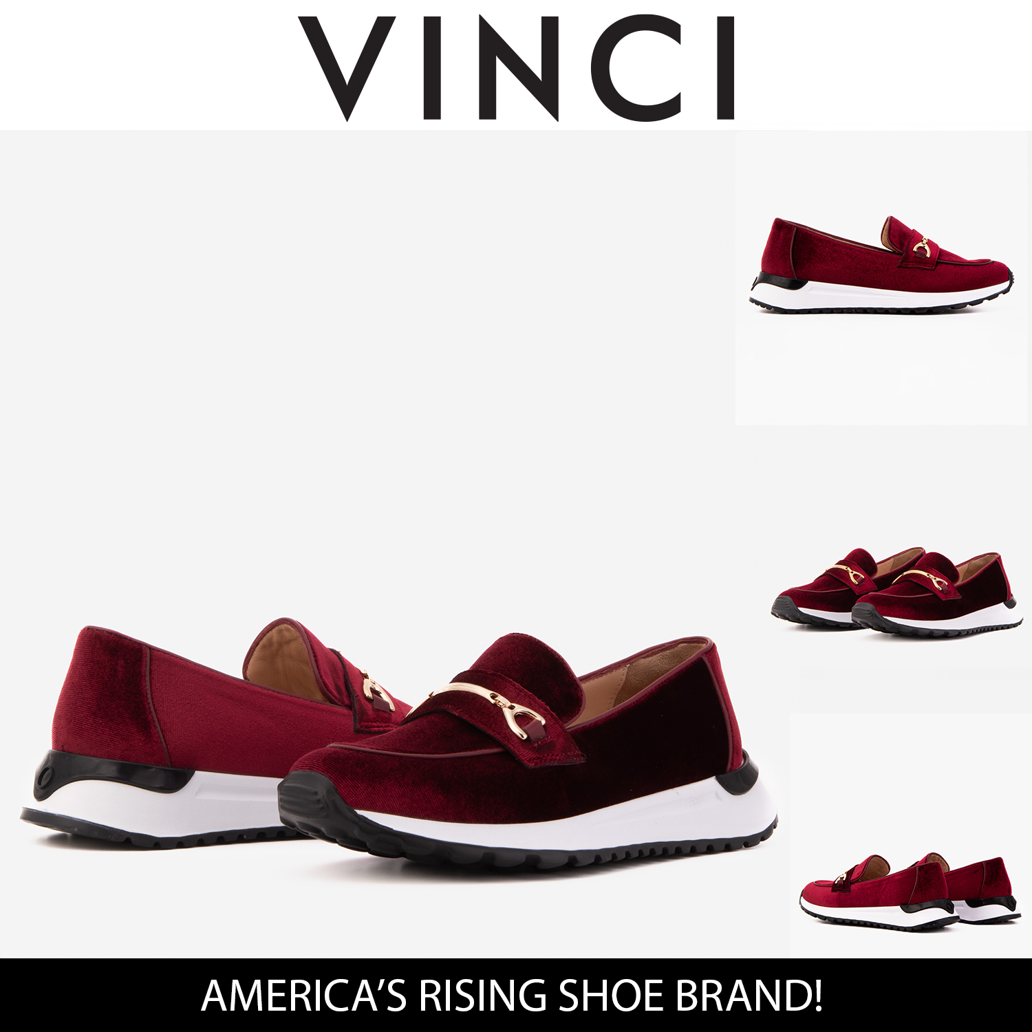 The Milan Burgundy Leather Sneaker Universal Fit