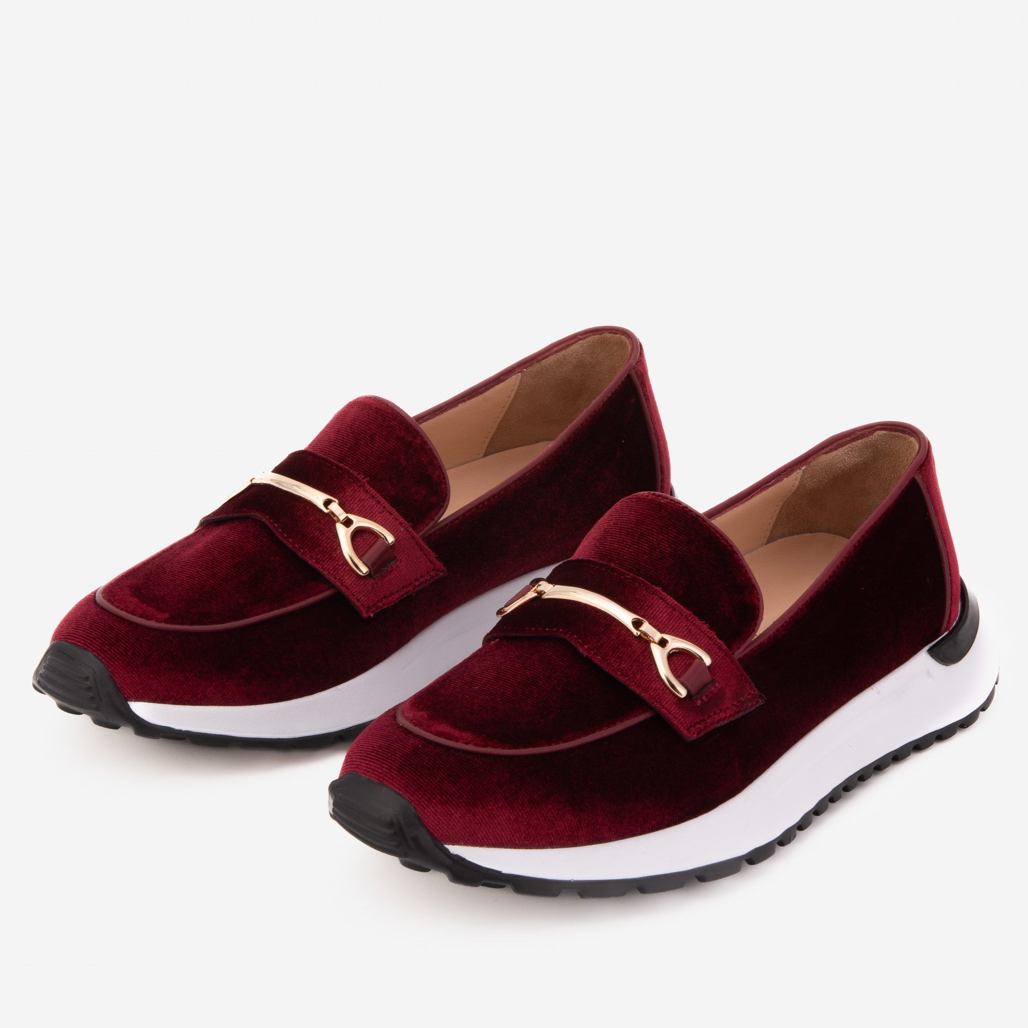 The Milan Burgundy Leather Sneaker Universal Fit