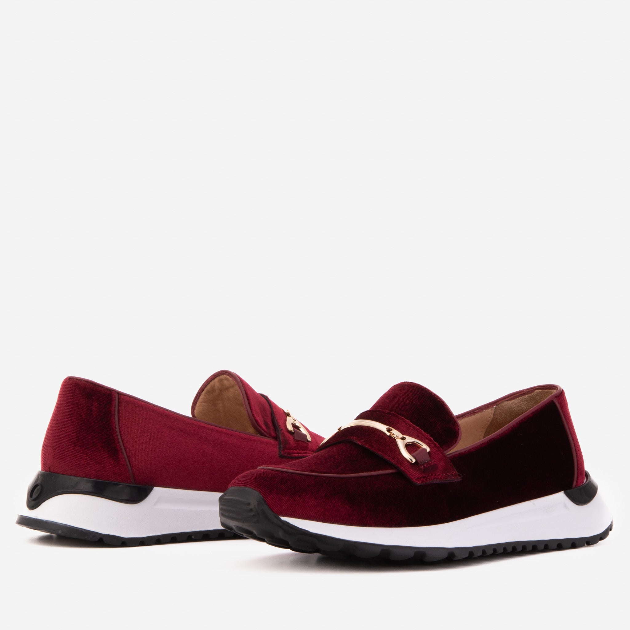 The Milan Burgundy Leather Sneaker Universal Fit