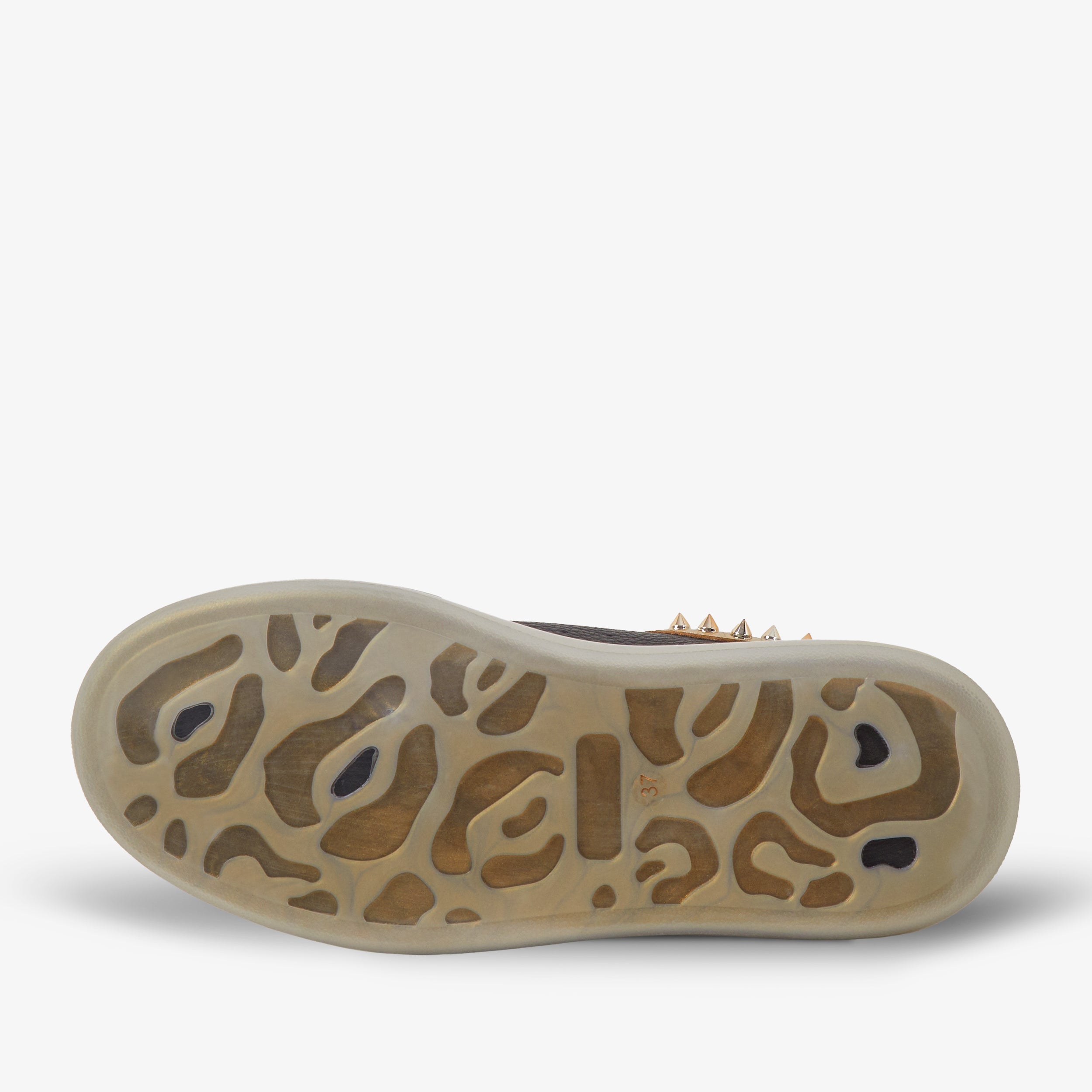 The Venezia Gold Black Leather Sneaker Fine Craftsmanship