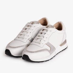 The Masal White Leather Sneaker For Sale