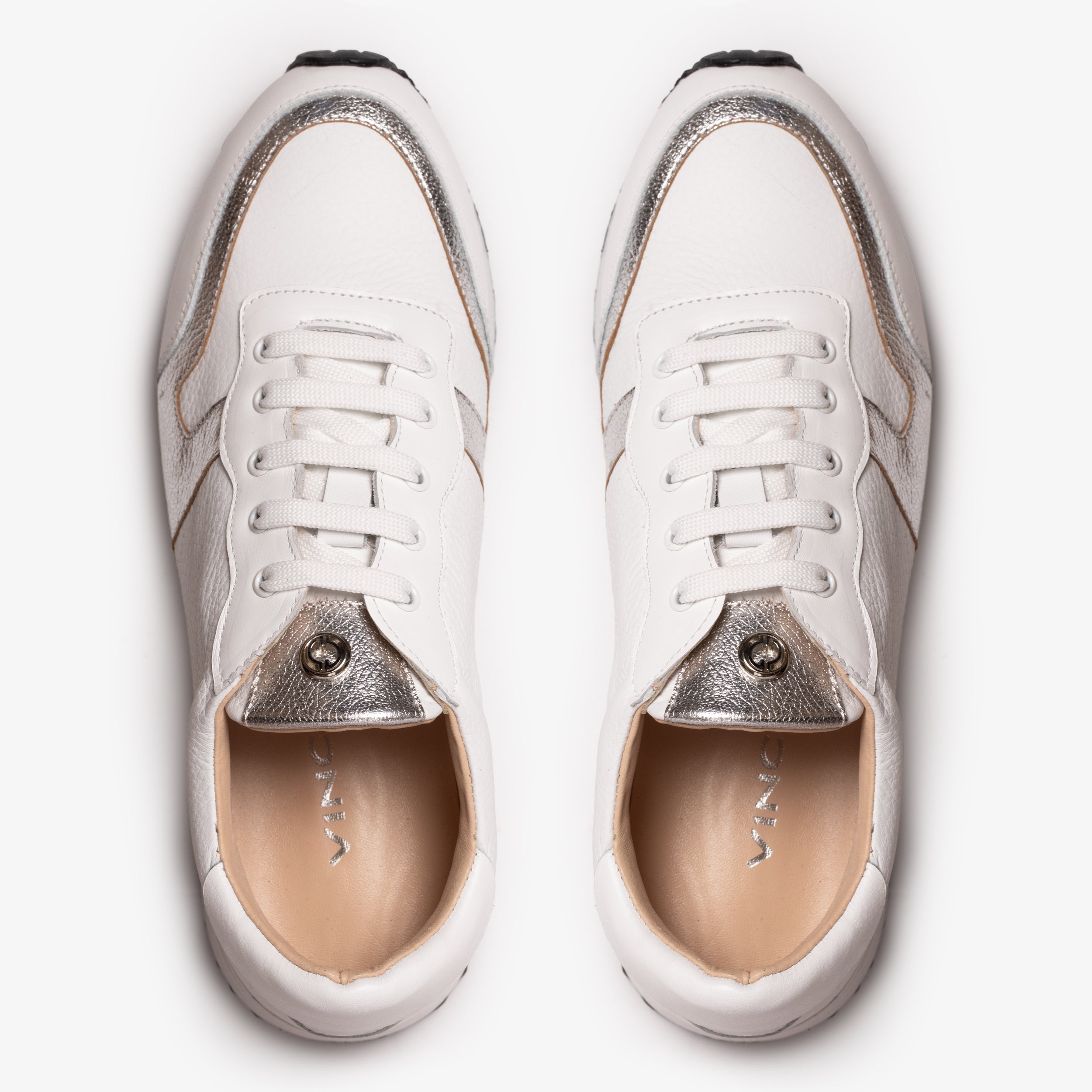 The Masal White Leather Sneaker For Sale