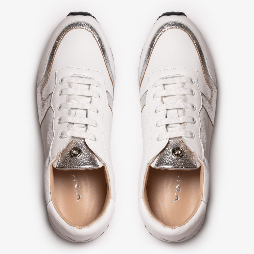 The Masal White Leather Sneaker For Sale
