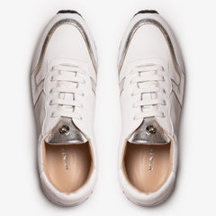 The Masal White Leather Sneaker For Sale