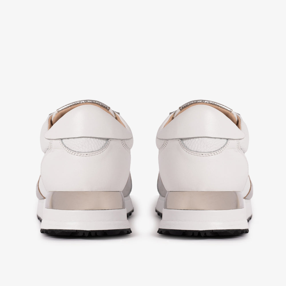 The Masal White Leather Sneaker For Sale