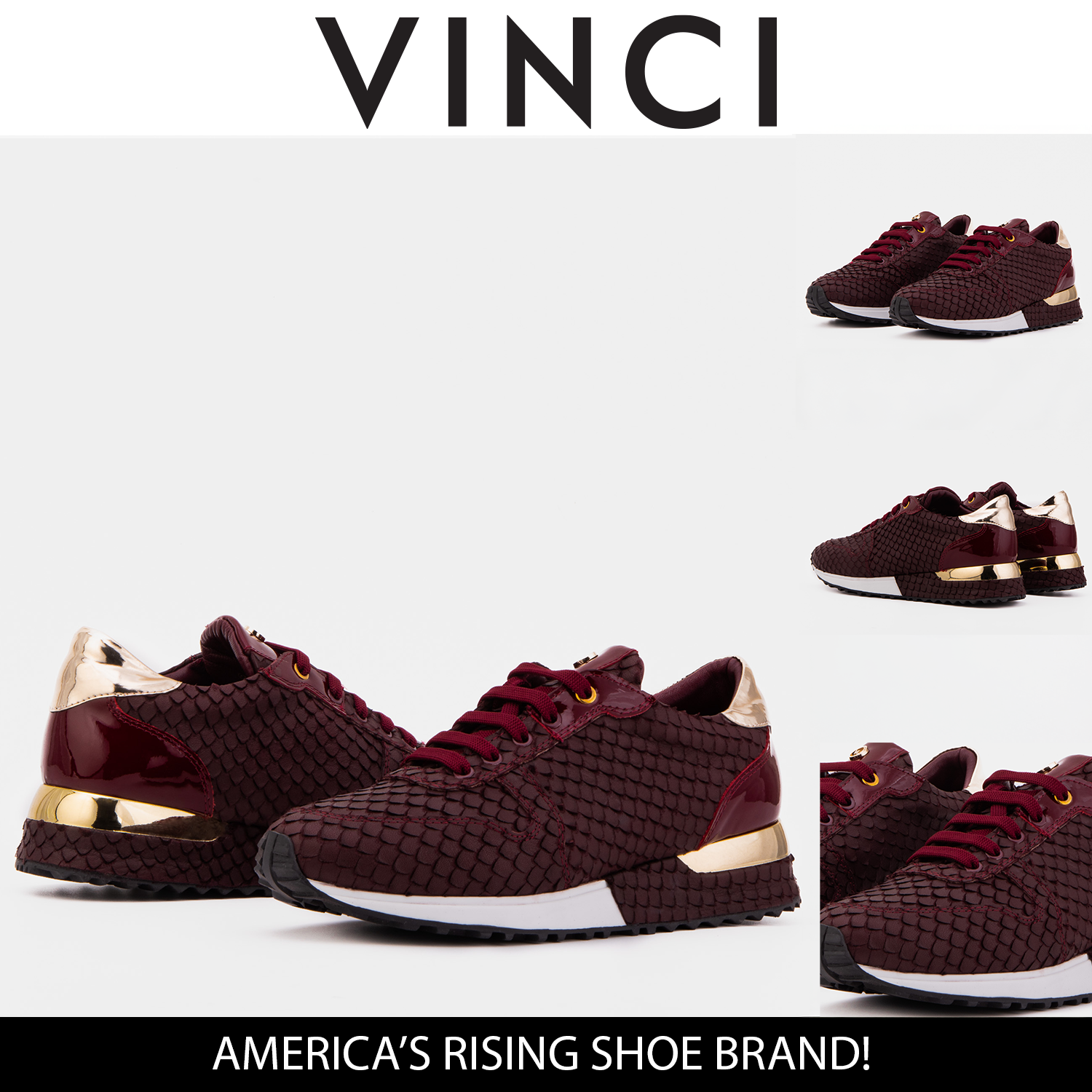 The Scarlet Burgundy Leather Sneaker All New