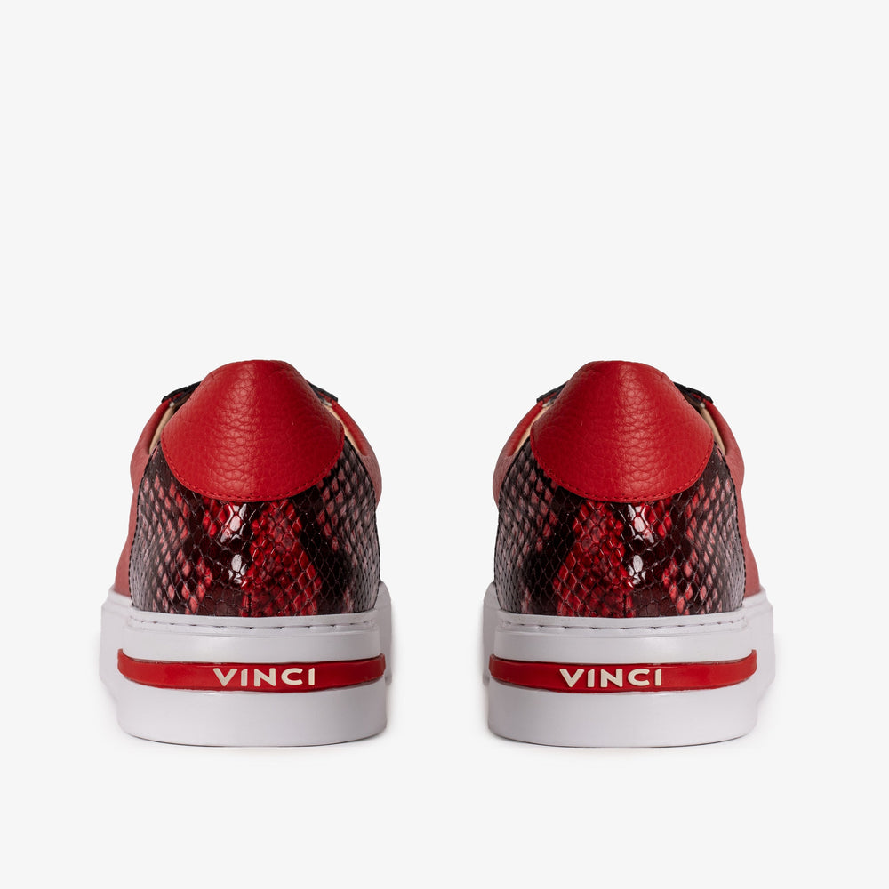 The Burano Red Leather Sneaker Universal Fit
