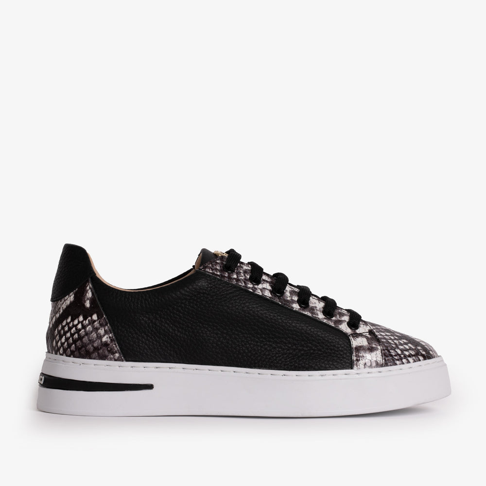 The Burano Black White  Leather Sneaker Fine Craftsmanship