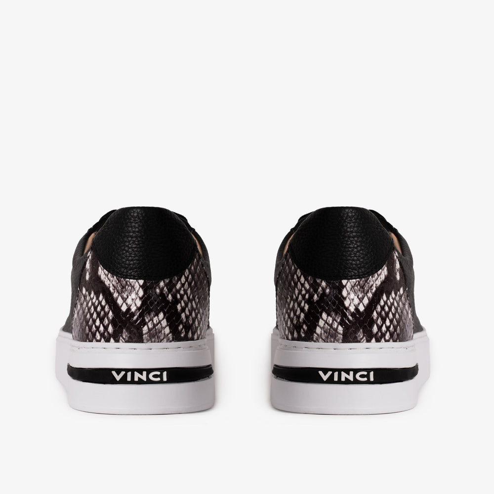 The Burano Black White  Leather Sneaker Fine Craftsmanship