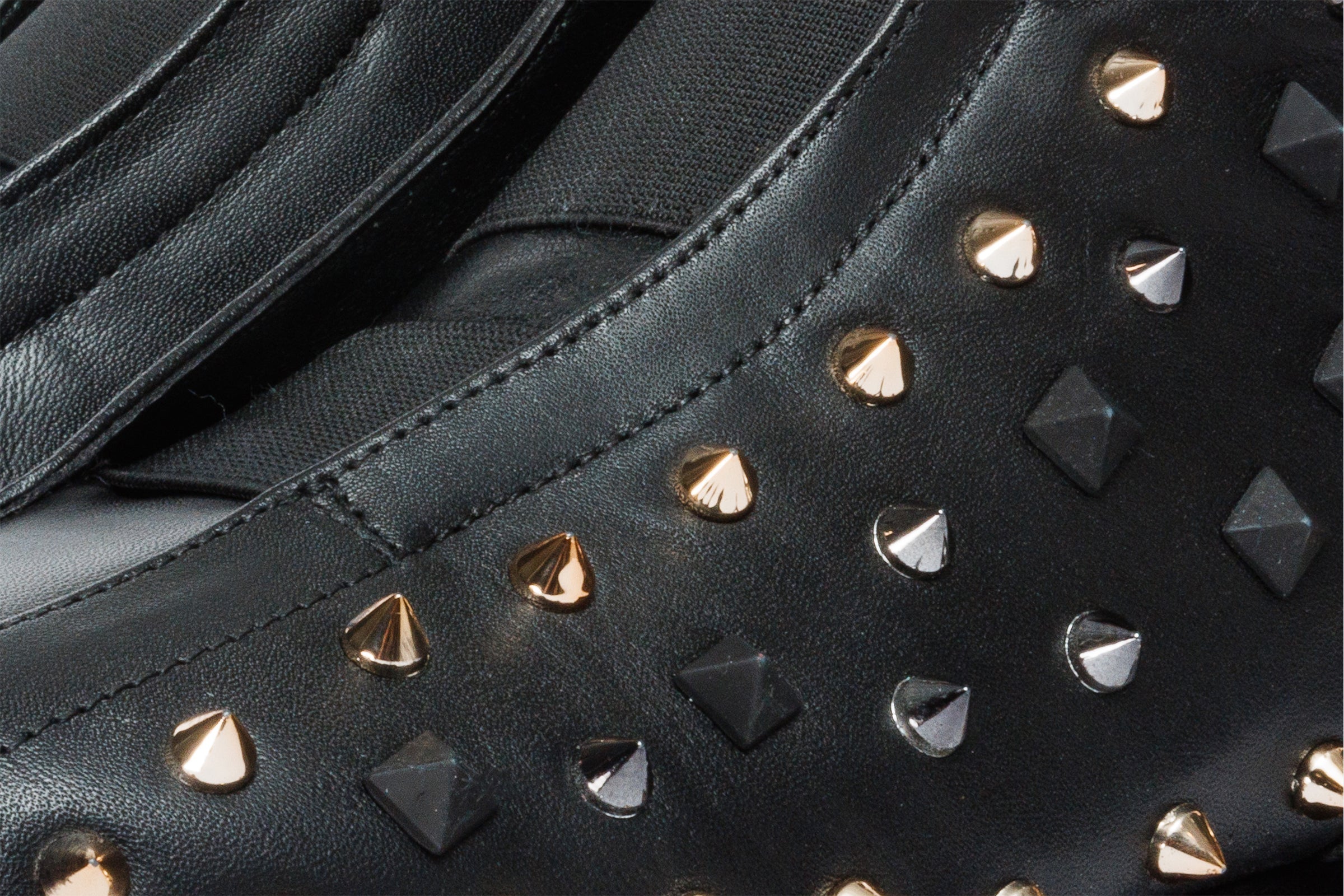 The Infanta High-Top Black Spike Leather Sneaker Limited Edition For Sale