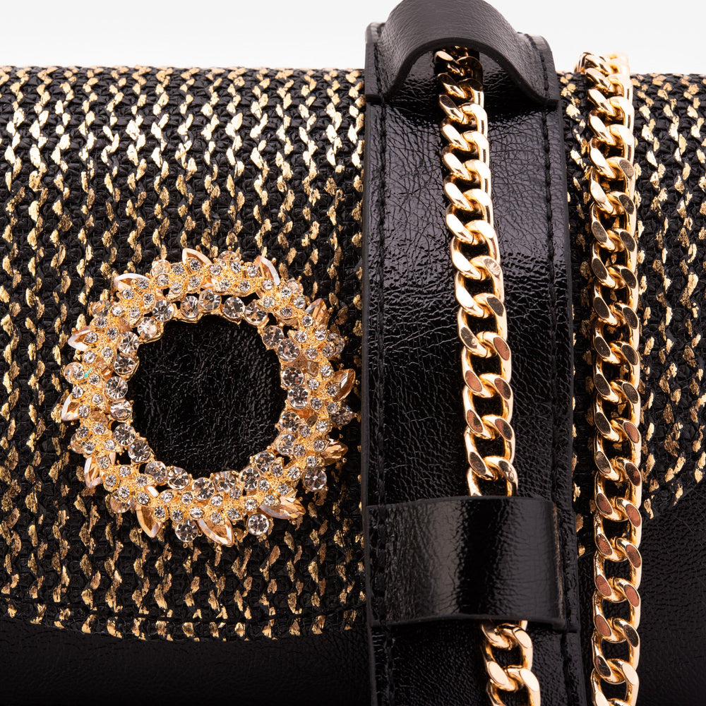 The Valencia Black Gold Handbag For Sale