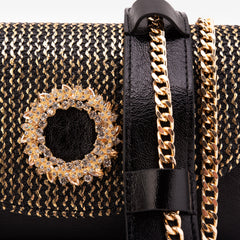 The Valencia Black Gold Handbag For Sale