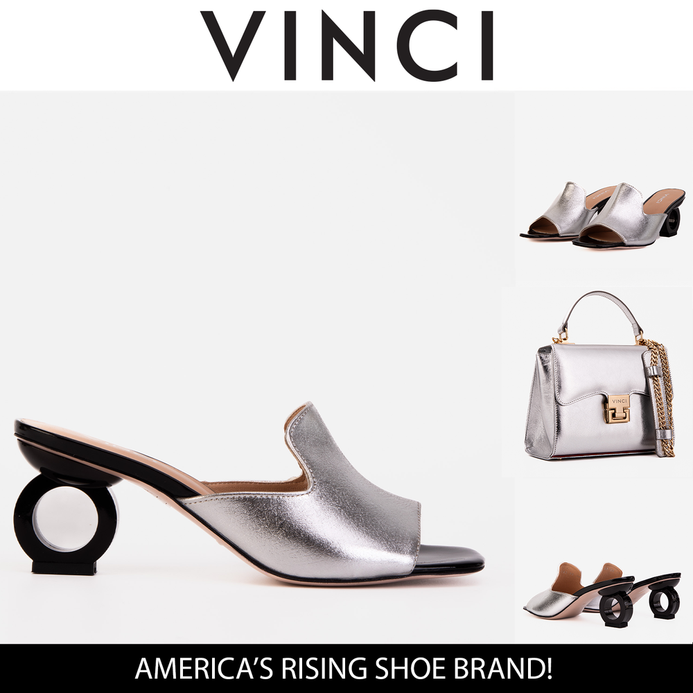 The Tory Silver Leather Sandal Universal Fit