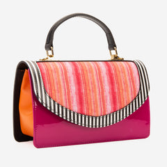 The Santa Amaro Striped Leather Handbag For Sale