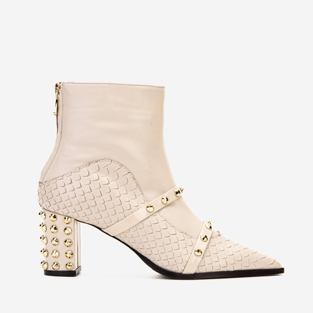 The Valentina Leather Block Heel Boot Exclusive Style