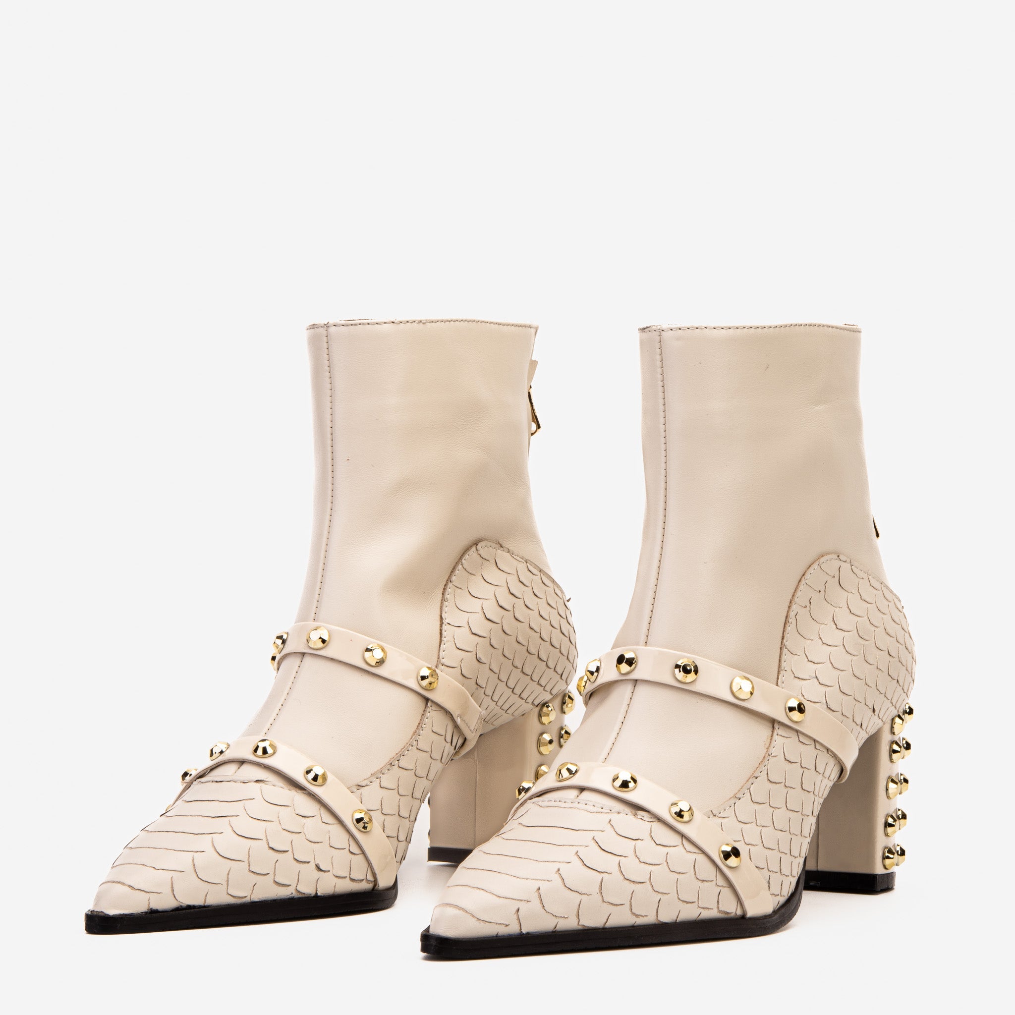 The Valentina Leather Block Heel Boot Exclusive Style