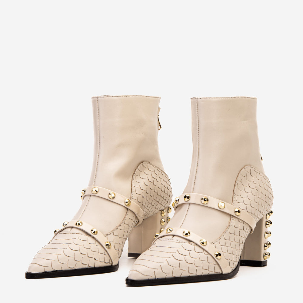 The Valentina Leather Block Heel Boot Exclusive Style