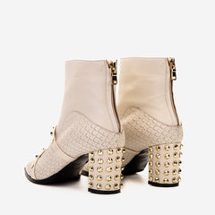 The Valentina Leather Block Heel Boot Exclusive Style