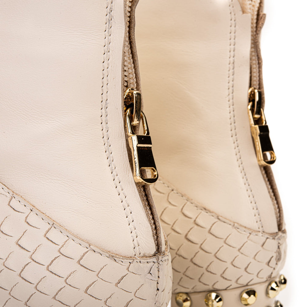 The Valentina Leather Block Heel Boot Exclusive Style