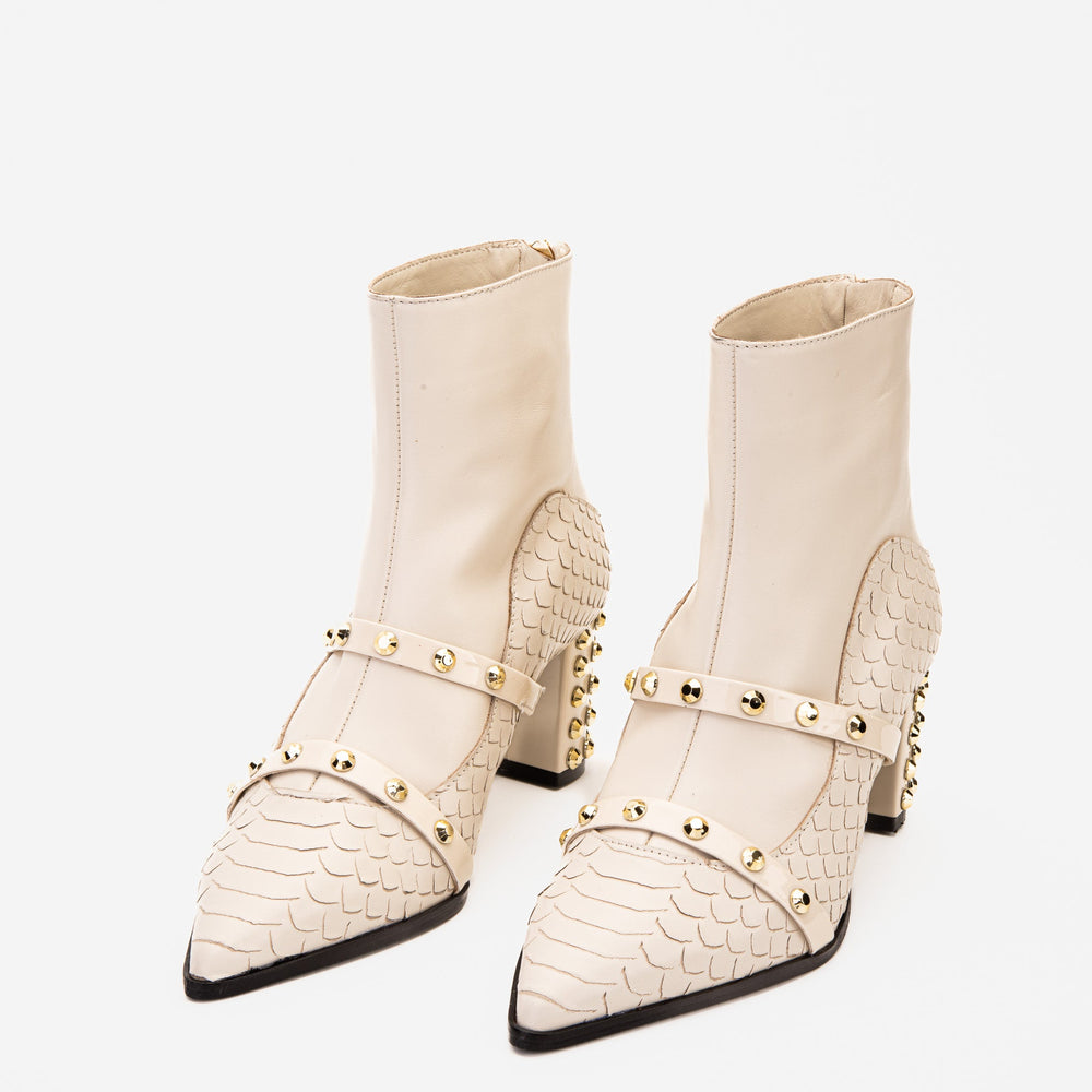 The Valentina Leather Block Heel Boot Exclusive Style