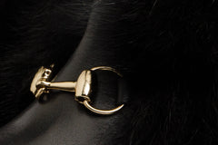 The Izmir Black Leather Natural Fur Mid Calf Boot All New