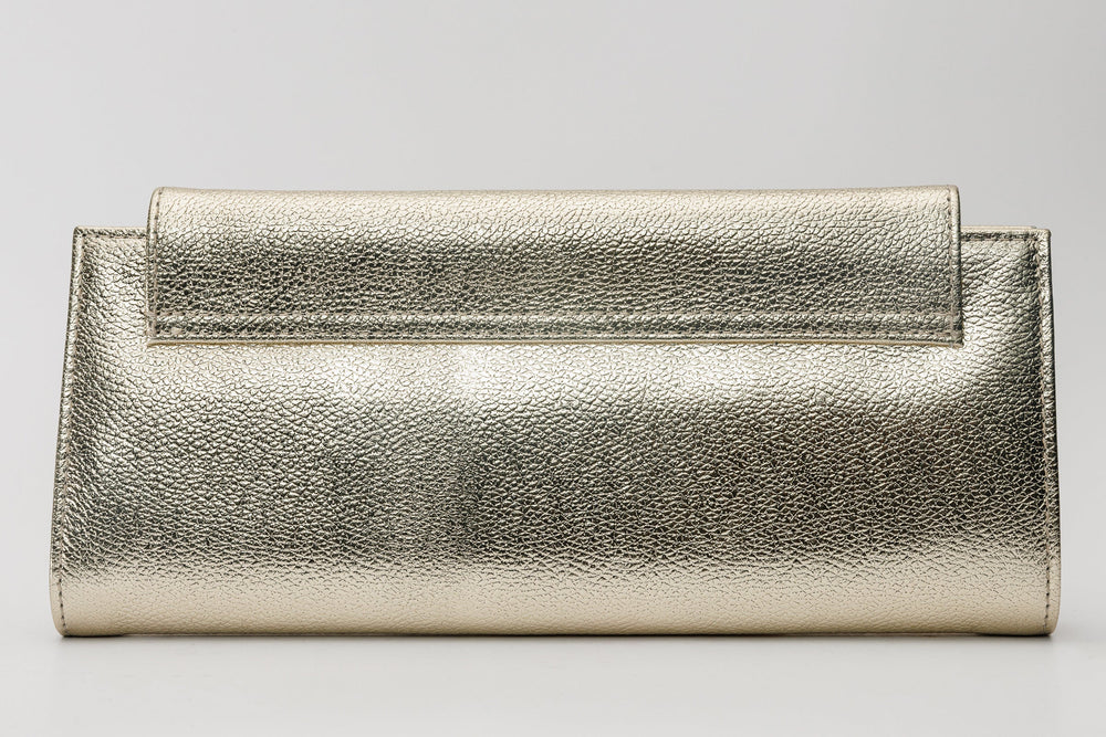 The Ege Gold Leather Clutch For Sale