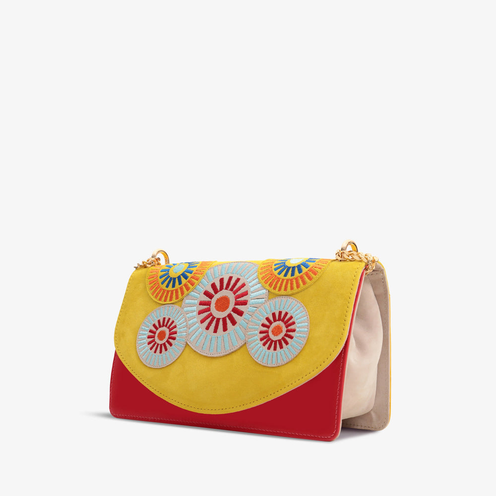 The Parama Yellow Leather Handbag Universal Fit