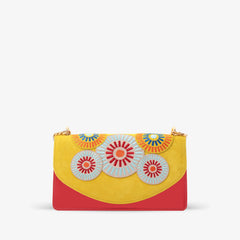 The Parama Yellow Leather Handbag Universal Fit