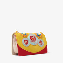 The Parama Yellow Leather Handbag Universal Fit