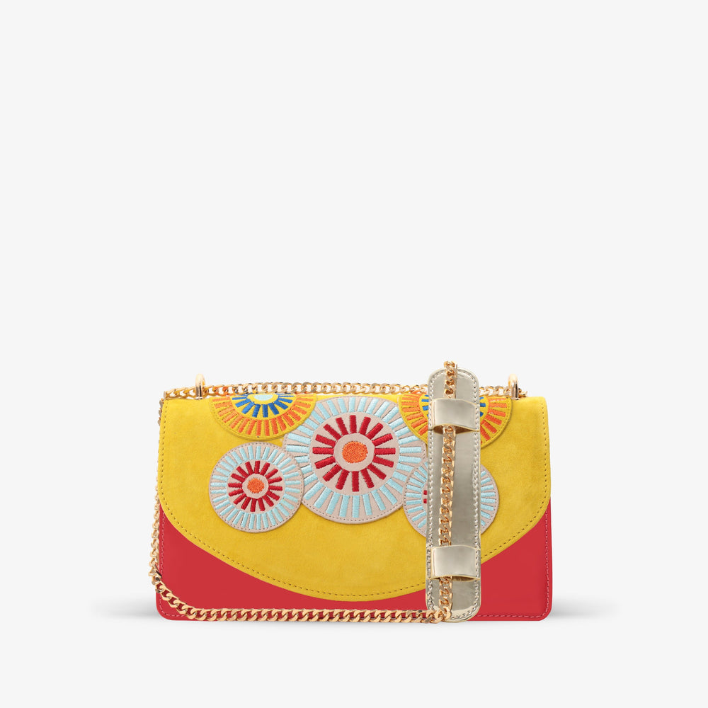 The Parama Yellow Leather Handbag Universal Fit