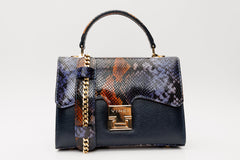 The Venezia Navy Blue Leather Handbag Exclusive Style