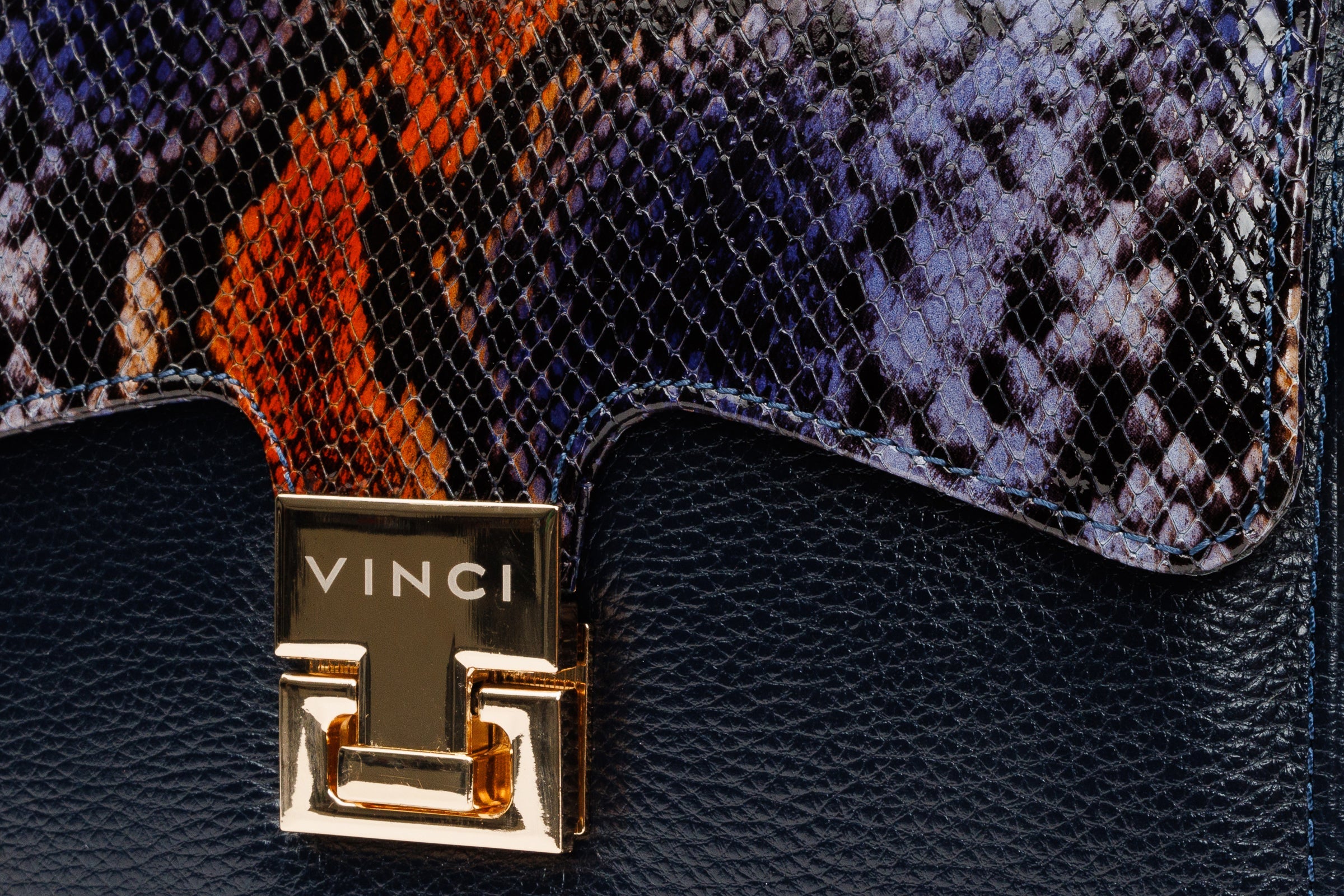 The Venezia Navy Blue Leather Handbag Exclusive Style