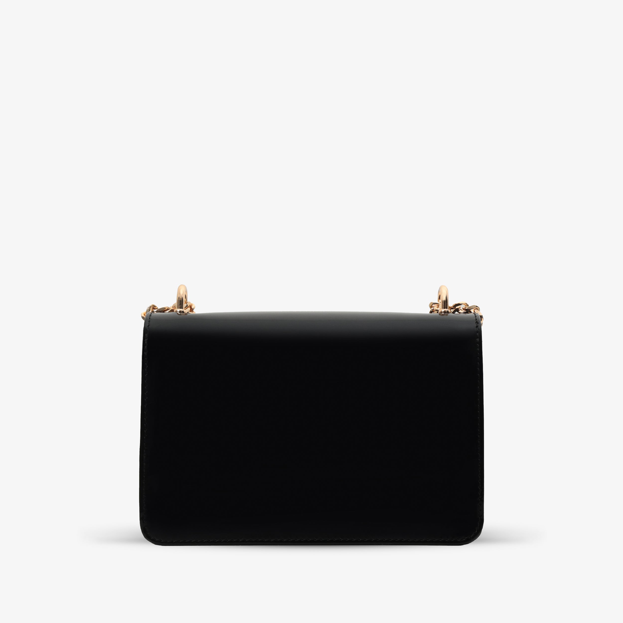 The Ferrara Black Patent Leather Handbag On Sale