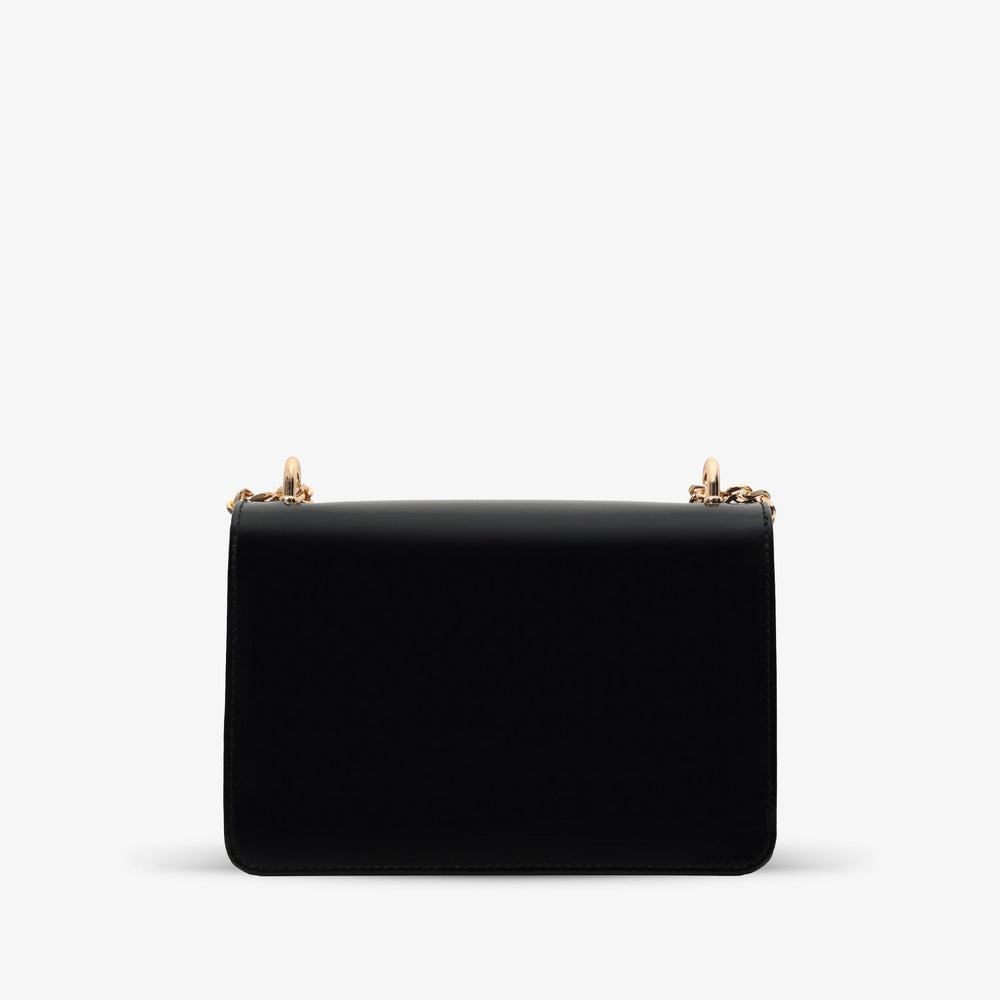 The Ferrara Black Patent Leather Handbag On Sale