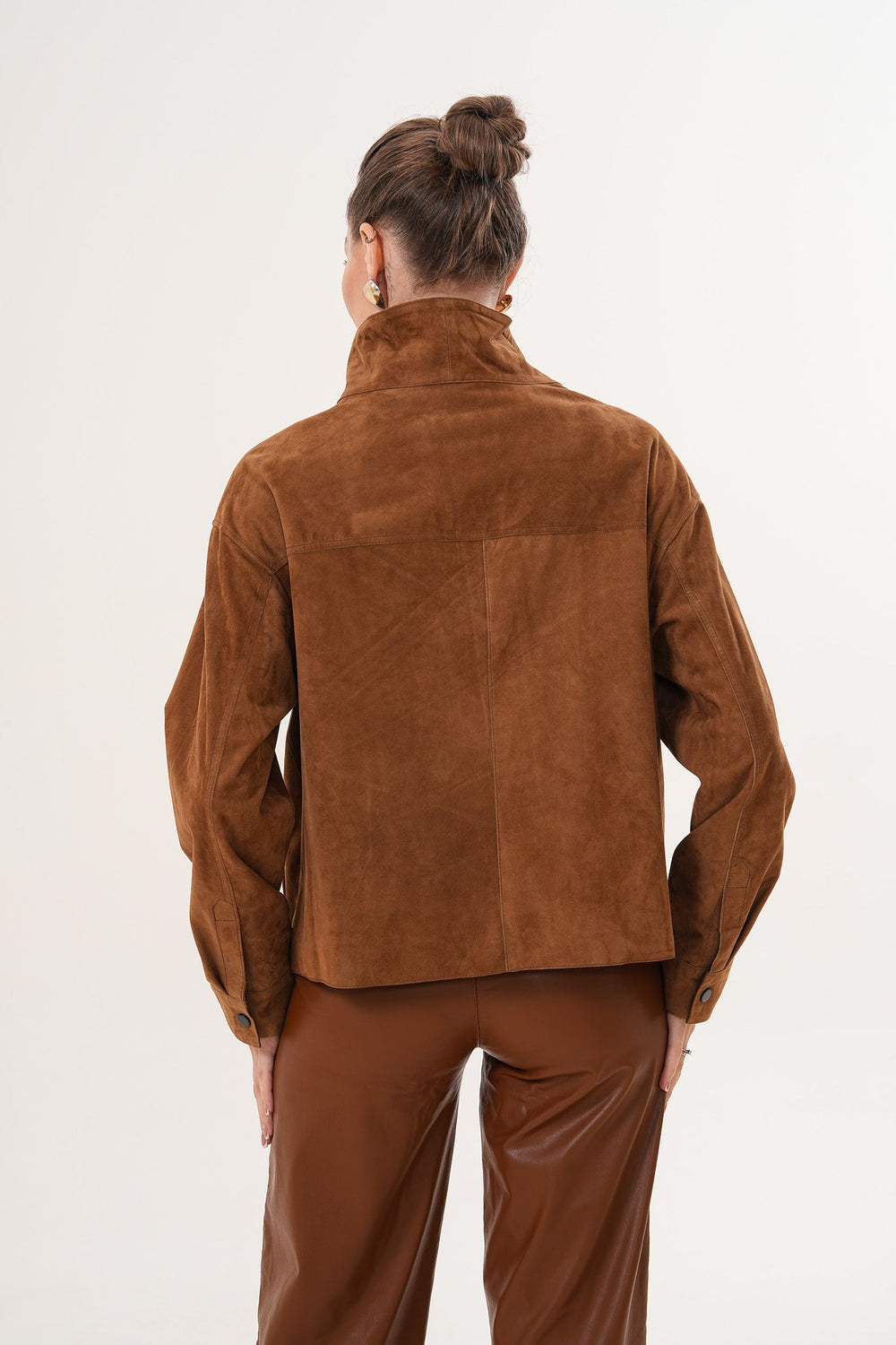 The Ravessa Reversible Brown Suede Leather Jacket All New