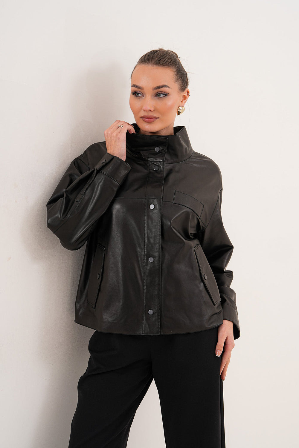 The Ravessa Reversible Black Leather Jacket Universal Fit