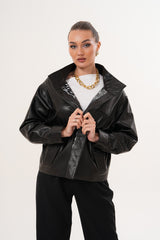 The Ravessa Reversible Black Leather Jacket Universal Fit