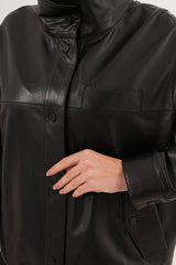 The Ravessa Reversible Black Leather Jacket Universal Fit