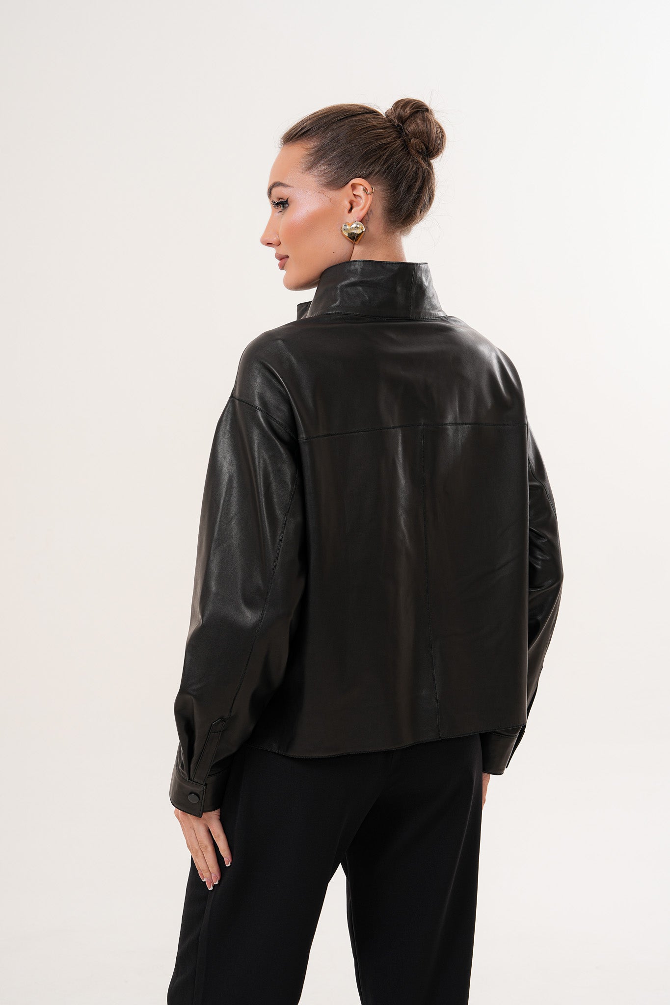 The Ravessa Reversible Black Leather Jacket Universal Fit