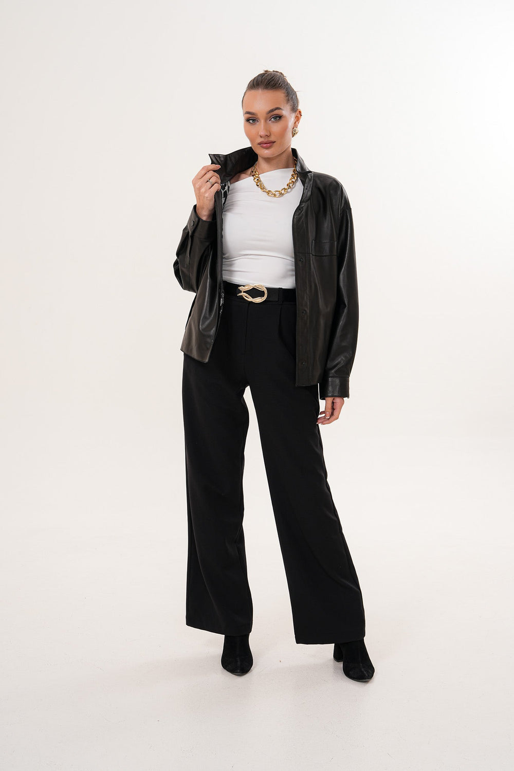 The Ravessa Reversible Black Leather Jacket Universal Fit