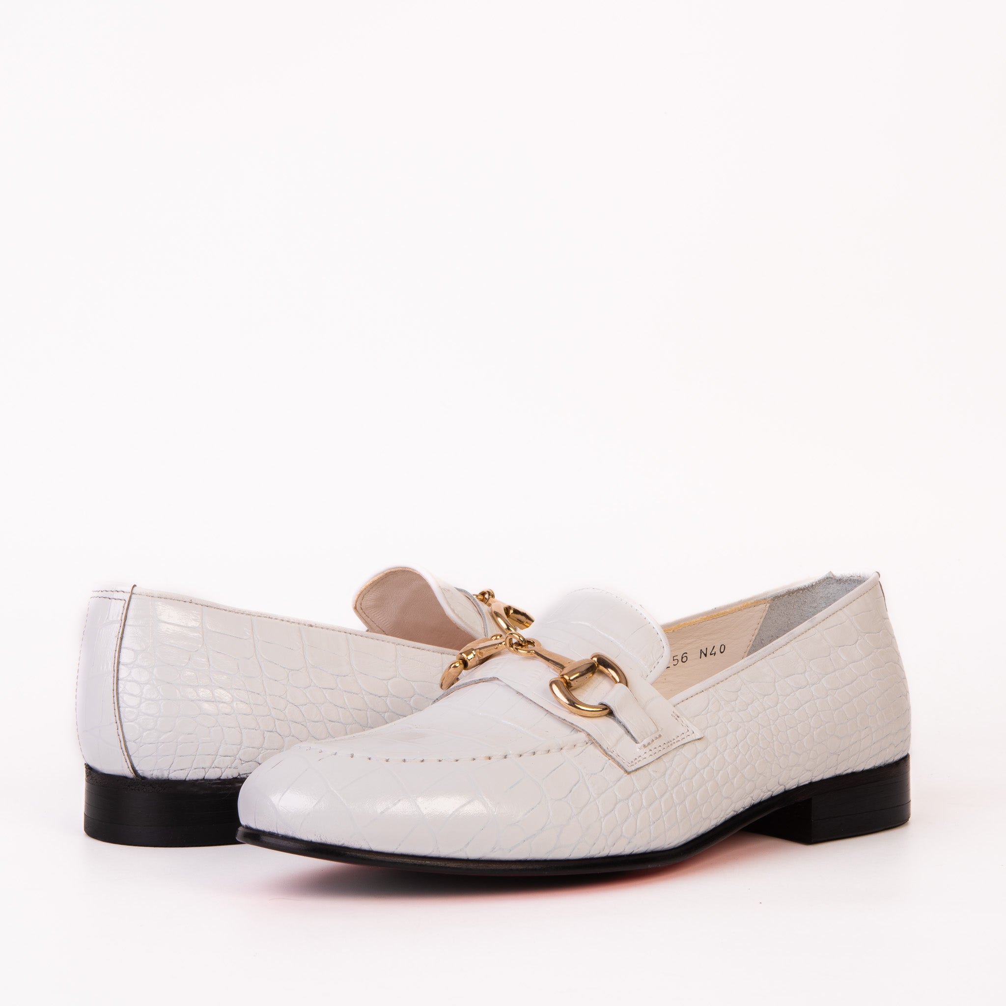 The Monaco White Leather Shoe Bit Loafer All New