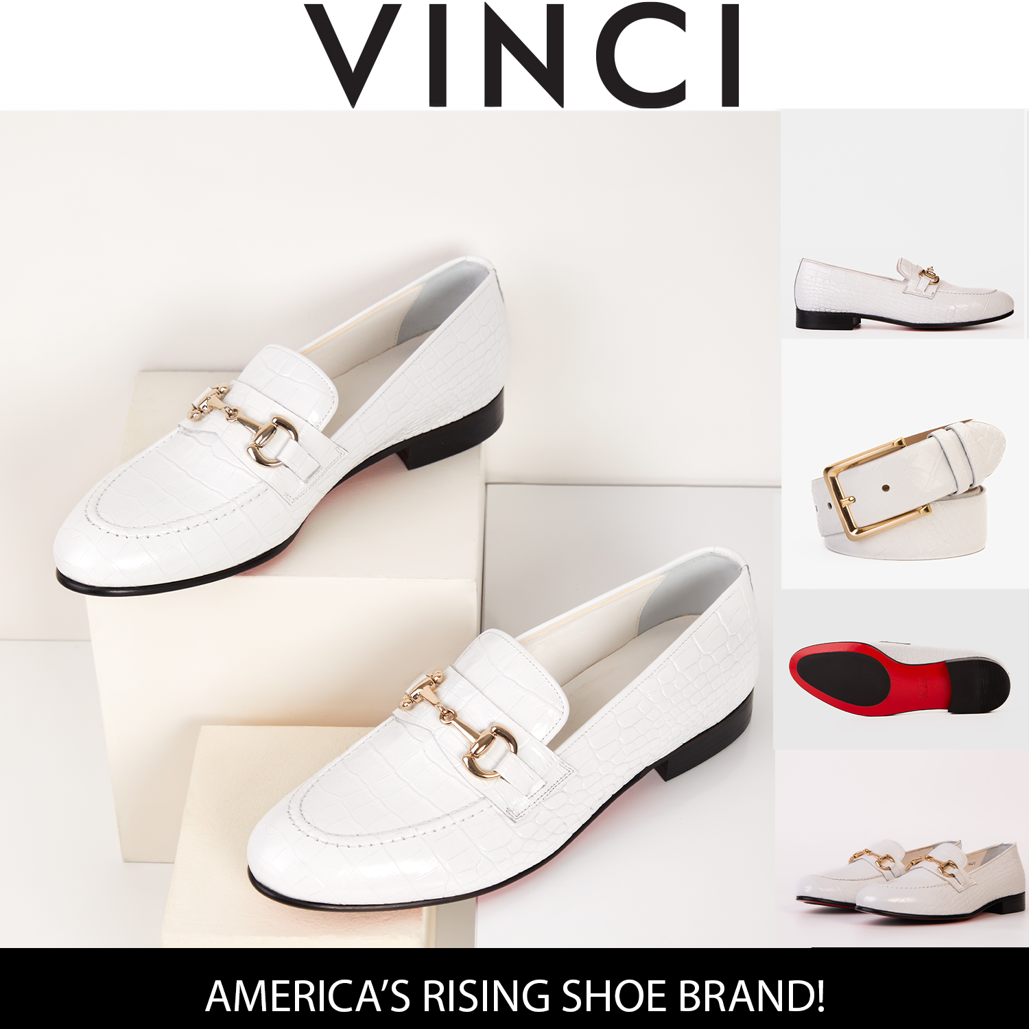 The Monaco White Leather Shoe Bit Loafer All New