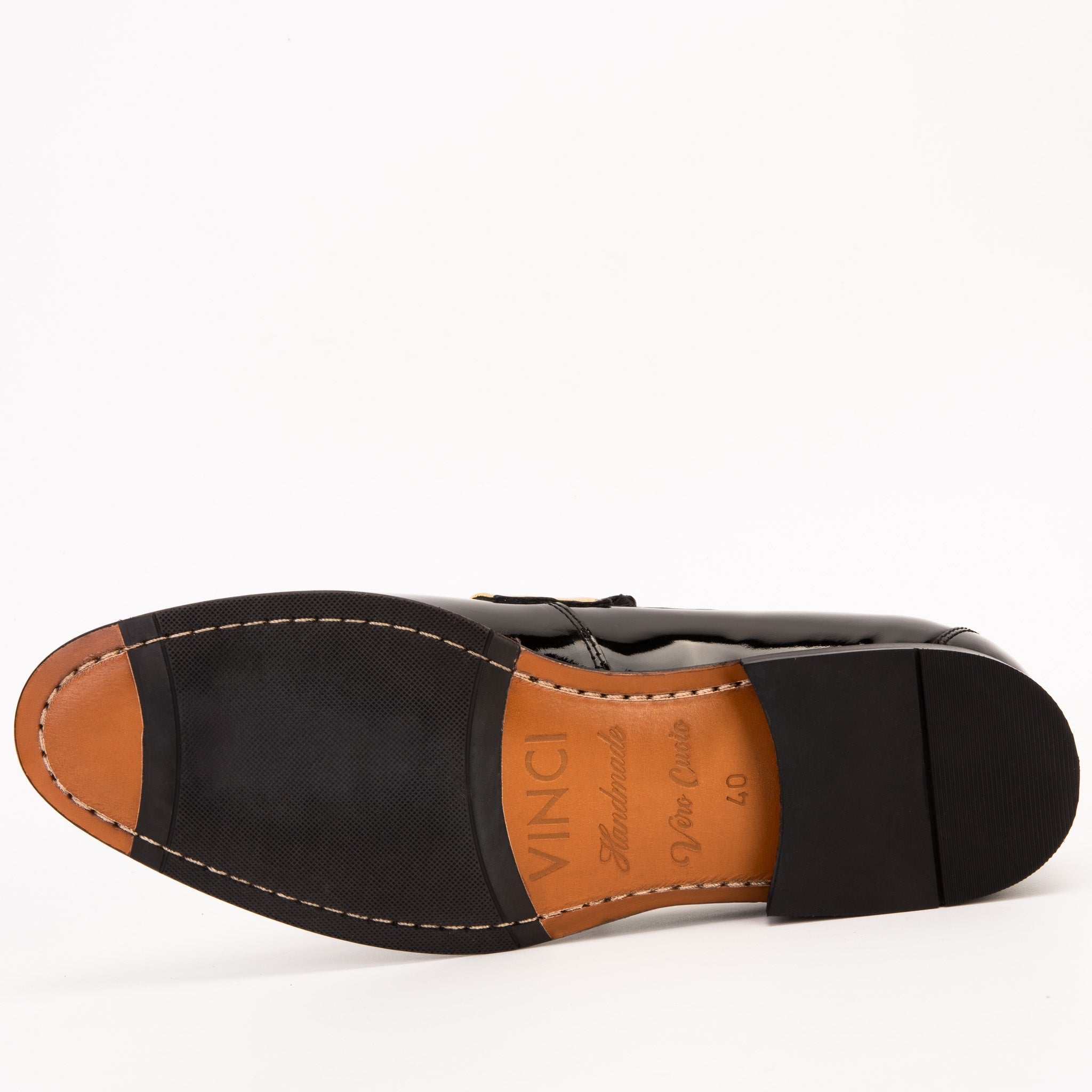 The Imperial Black Gold Leather Dress Shoe Universal Fit