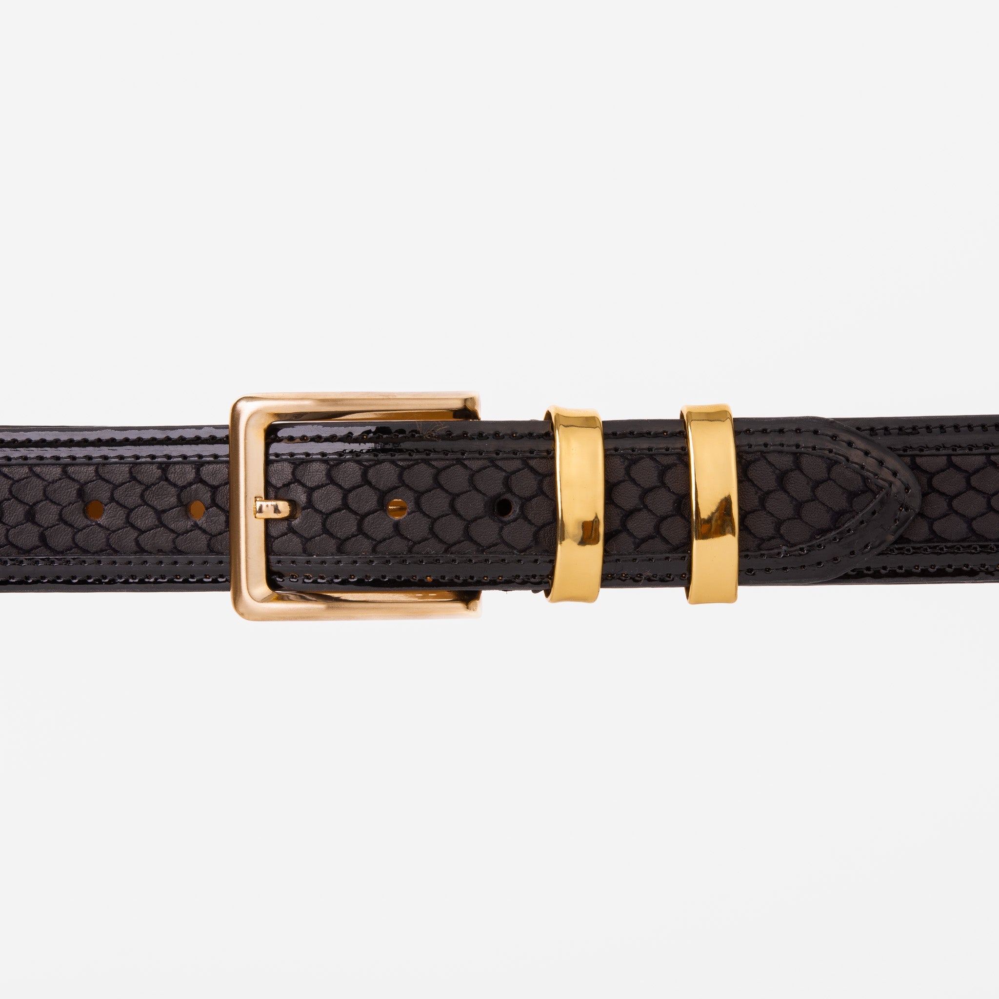 The Imperial Black Leather Belt Fine Craftsmanship