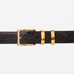 The Imperial Black Leather Belt Fine Craftsmanship